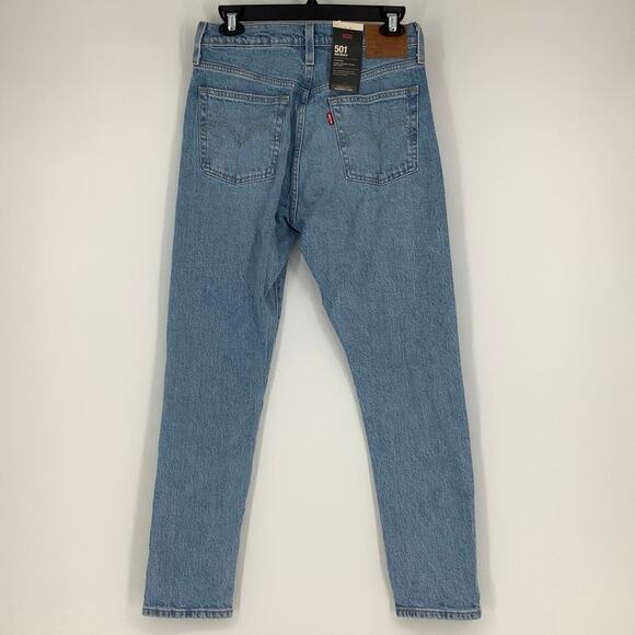 Levis 501 Womens 27x28 Light Wash Denim Skinny High Rise Jeans Stretch OS24-19 - Picture 3 of 12